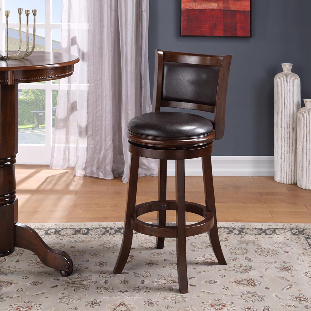 Boraam - Augusta Swivel Bar Stool - Cappuccino/Dark Brown - 46829 veiw 7