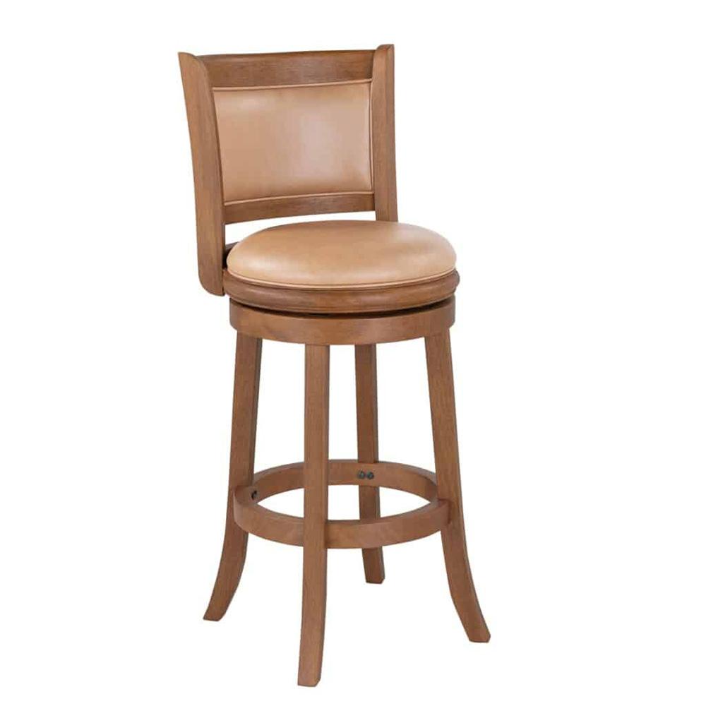 Boraam - Augusta Swivel Bar Stool - Chestnut Wire-Brush - 52829 view 1