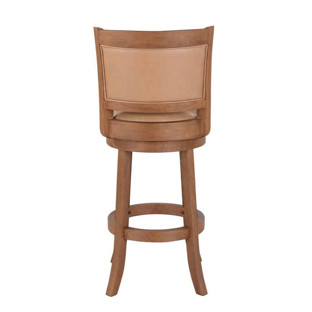 Boraam - Augusta Swivel Bar Stool - Chestnut Wire-Brush - 52829 veiw 4