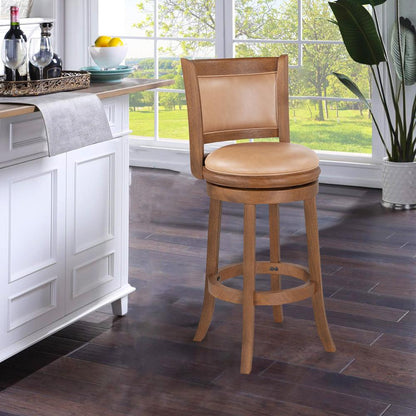 Boraam - Augusta Swivel Bar Stool - Chestnut Wire-Brush - 52829 veiw 6