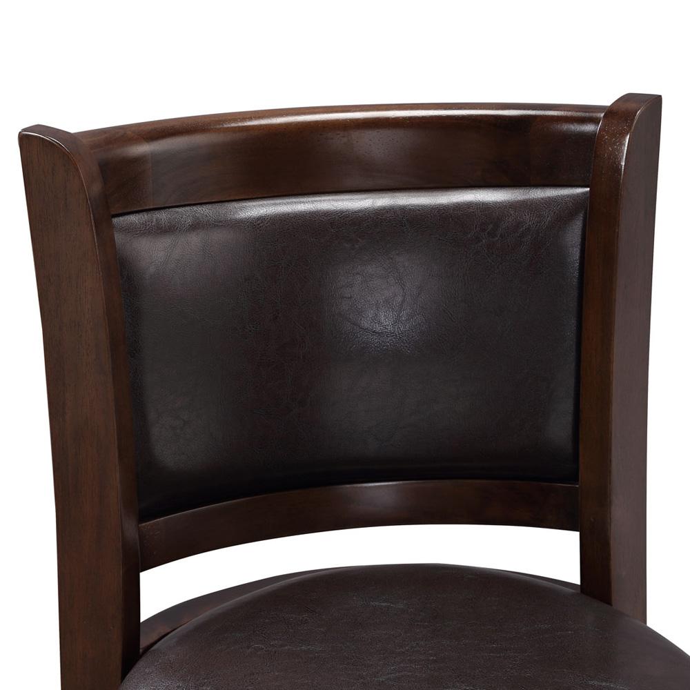 Boraam - Augusta Swivel Counter Stool - Cappuccino/Dark Brown Faux Leather - 46824 veiw 5