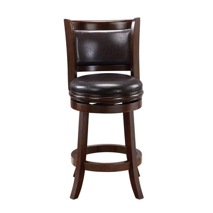 Boraam - Augusta Swivel Counter Stool - Cappuccino/Dark Brown Faux Leather - 46824 veiw 6