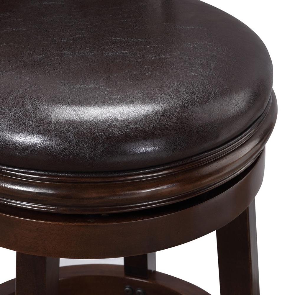 Boraam - Augusta Swivel Counter Stool - Cappuccino/Dark Brown Faux Leather - 46824 veiw 7