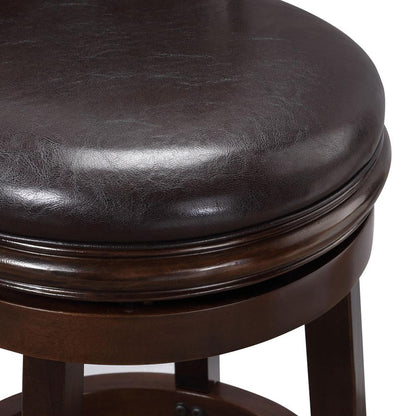 Boraam - Augusta Swivel Counter Stool - Cappuccino/Dark Brown Faux Leather - 46824 veiw 7