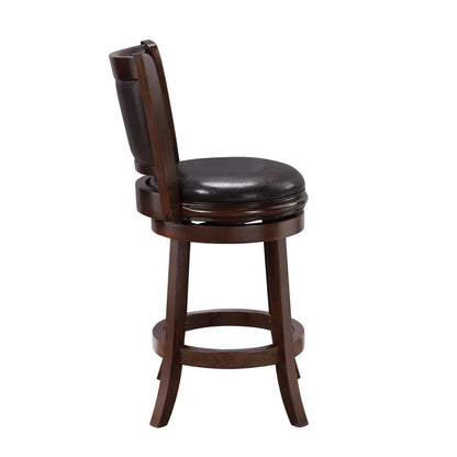 Boraam - Augusta Swivel Counter Stool - Cappuccino/Dark Brown Faux Leather - 46824 veiw 8