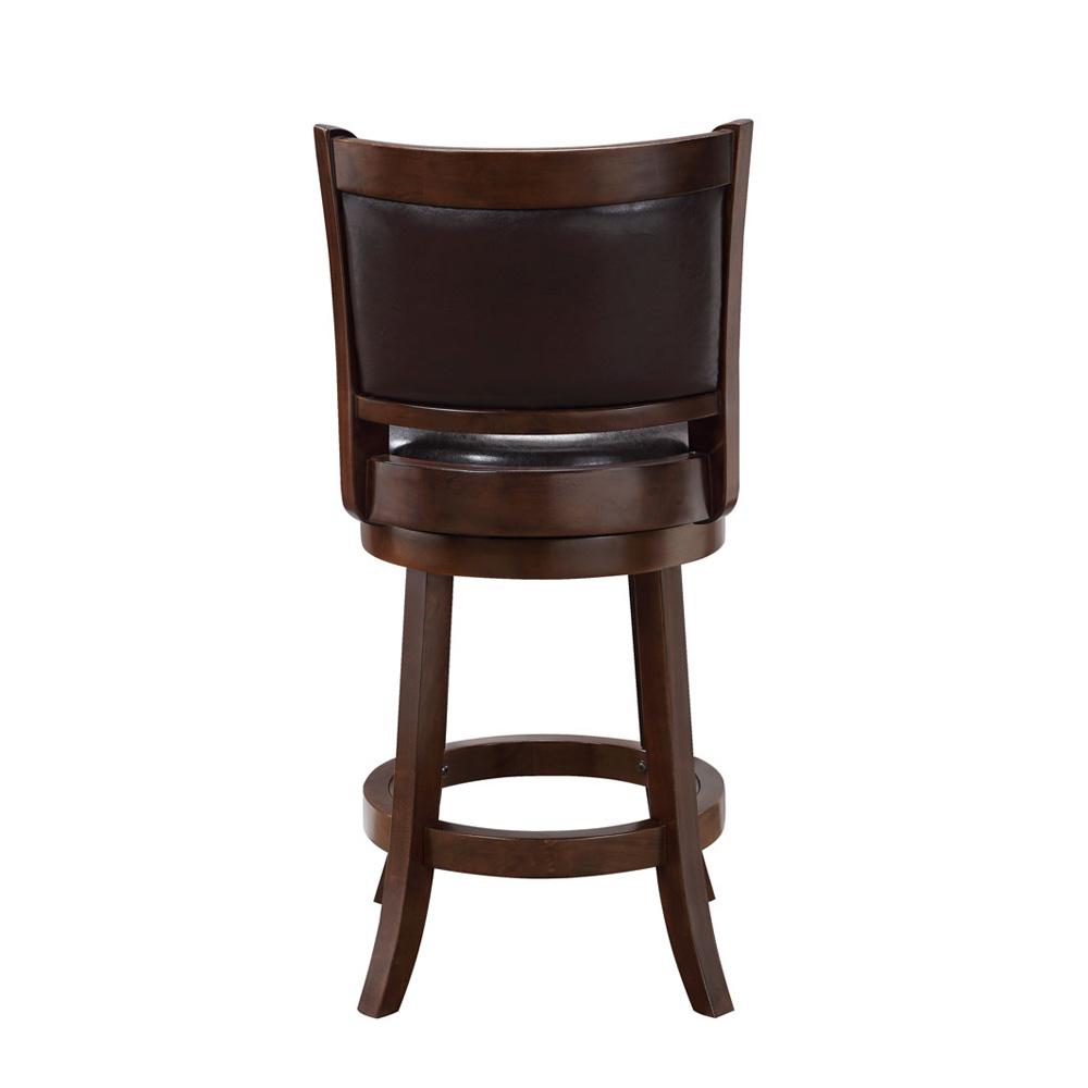 Boraam - Augusta Swivel Counter Stool - Cappuccino/Dark Brown Faux Leather - 46824 veiw 9