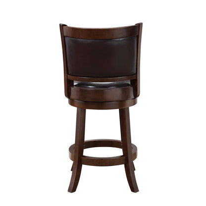 Boraam - Augusta Swivel Counter Stool - Cappuccino/Dark Brown Faux Leather - 46824 veiw 9