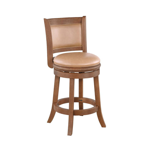 Boraam - Augusta Swivel Counter Stool - Chestnut Wire-Brush - 52824 veiw 1
