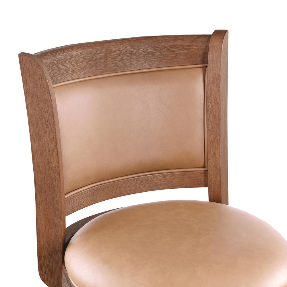 Boraam - Augusta Swivel Counter Stool - Chestnut Wire-Brush - 52824 veiw 5