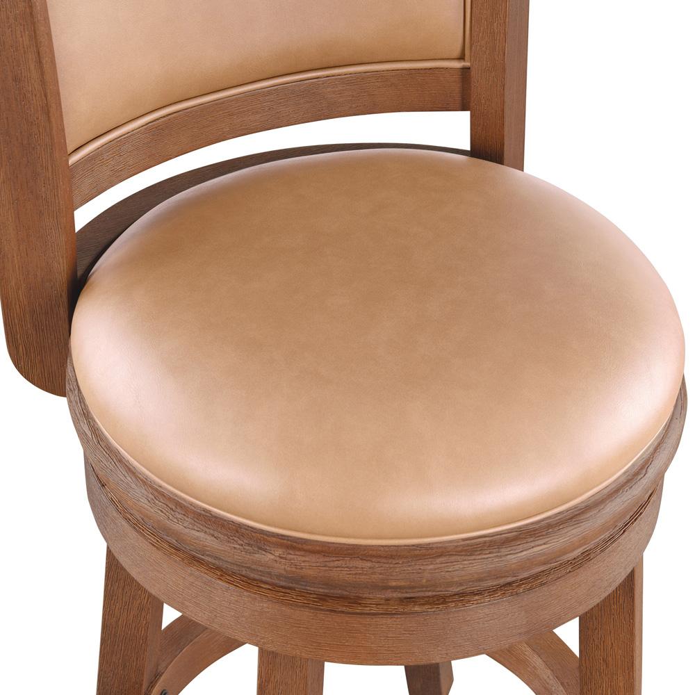 Boraam - Augusta Swivel Counter Stool - Chestnut Wire-Brush - 52824 veiw 6