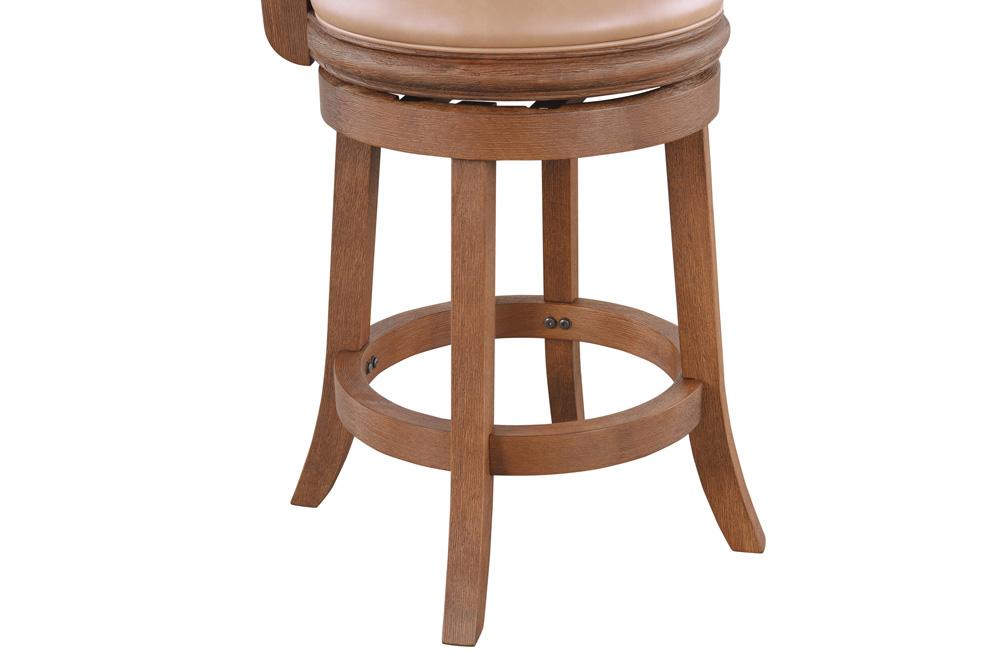 Boraam - Augusta Swivel Counter Stool - Chestnut Wire-Brush - 52824 veiw 7