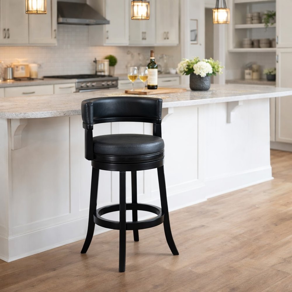 Boraam - Balen Bar Height Swivel Stool - Black - 90329 view 8