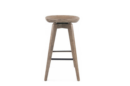 Boraam - Bali Backless Swivel Bar Stool - Weathered Wire-Brush - 54229 veiw 2