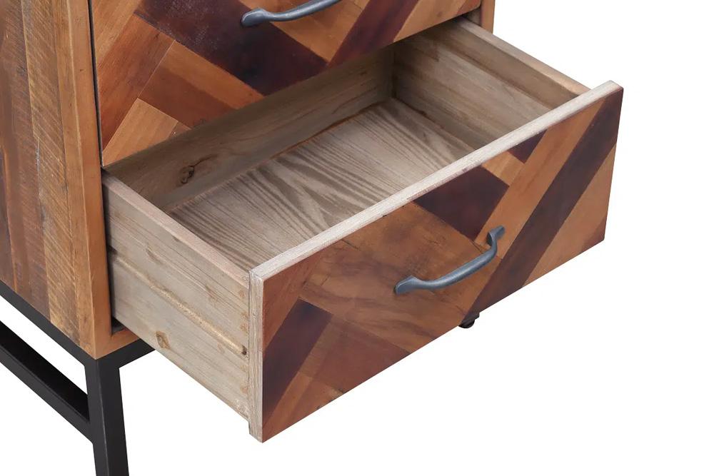Boraam - Benton Oak Wood 3 Drawer Nightstand - Natural Oak Finish - 18145 veiw 5