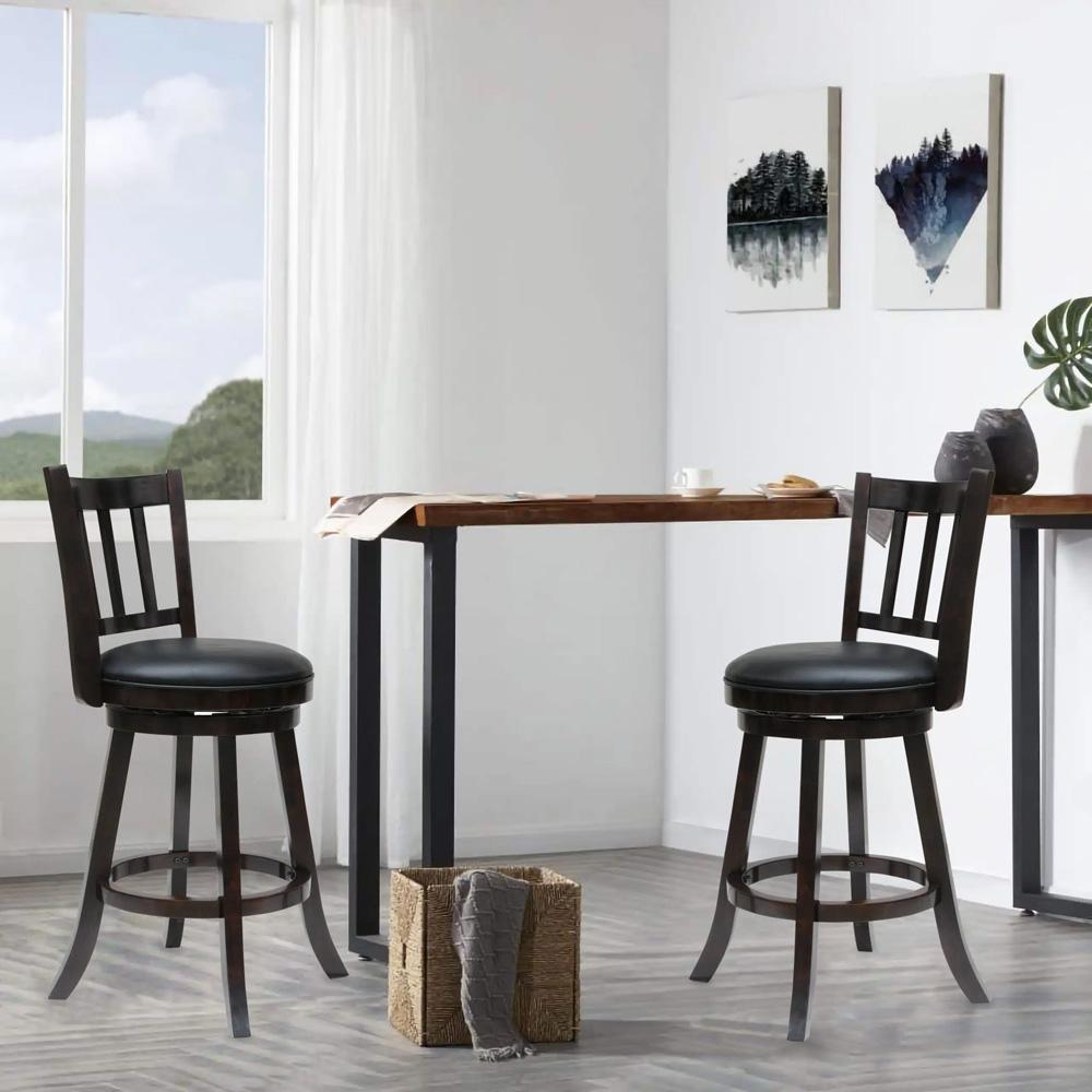 Boraam - Bloomington Swivel Bar Stool - Cappuccino - 60829 veiw 5