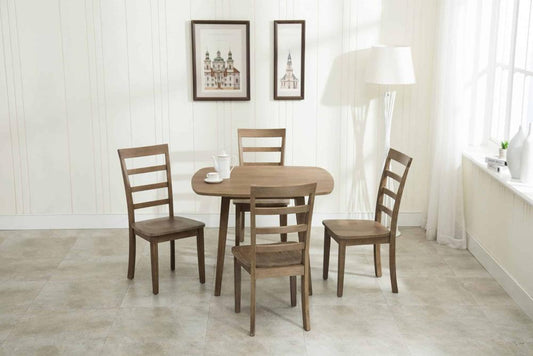 Boraam - Boulder 5-Piece Dining Set - Barnwood Wire-Brush - 71038 veiw 1
