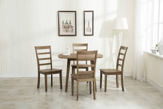 Boraam - Boulder 5-Piece Dining Set - Barnwood Wire-Brush - 71038 veiw 2