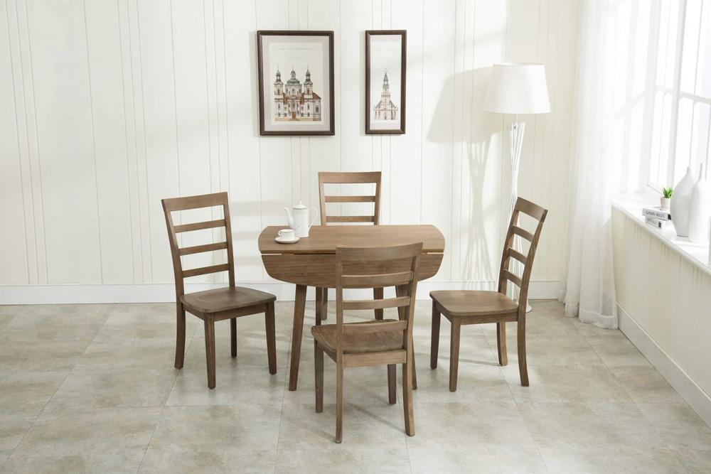 Boraam - Boulder 5-Piece Dining Set - Barnwood Wire-Brush - 71038 veiw 4
