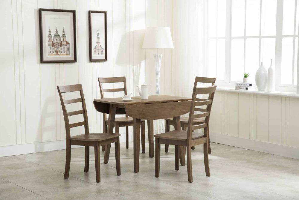 Boraam - Boulder 5-Piece Dining Set - Barnwood Wire-Brush - 71038 veiw 6