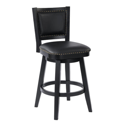 Boraam - Broadmoor Bar Height Swivel Stool - Black - 52929 veiw 1