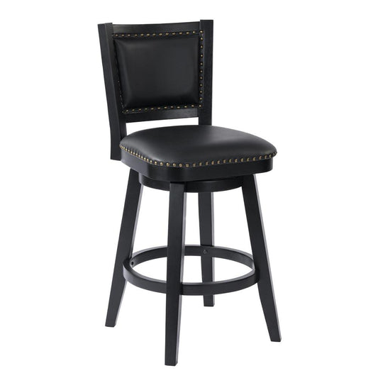 Boraam - Broadmoor Bar Height Swivel Stool - Black - 52929 veiw 1