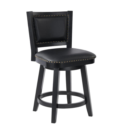 Boraam - Broadmoor Counter Height Swivel Stool - Black - 52924 veiw 1