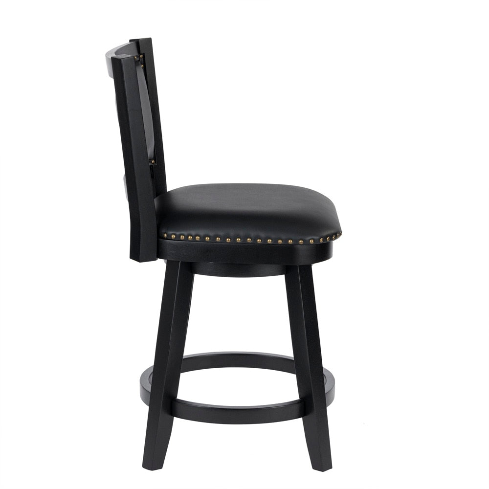 Boraam - Broadmoor Counter Height Swivel Stool - Black - 52924 veiw 3