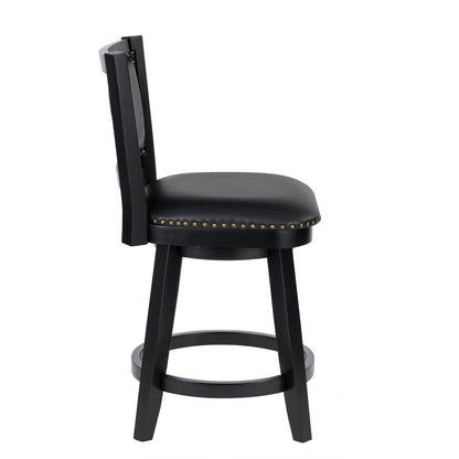 Boraam - Broadmoor Counter Height Swivel Stool - Black - 52924 veiw 3
