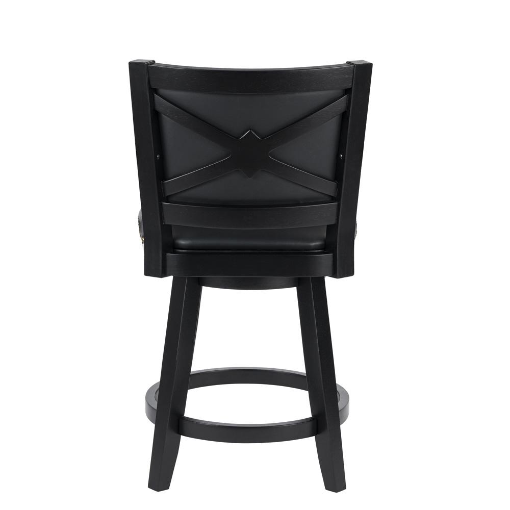 Boraam - Broadmoor Counter Height Swivel Stool - Black - 52924 veiw 4