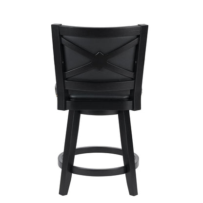 Boraam - Broadmoor Counter Height Swivel Stool - Black - 52924 veiw 4