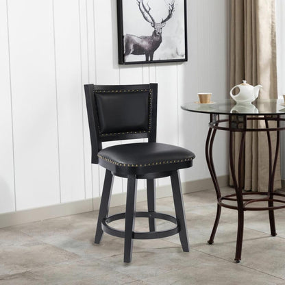 Boraam - Broadmoor Counter Height Swivel Stool - Black - 52924 veiw 5