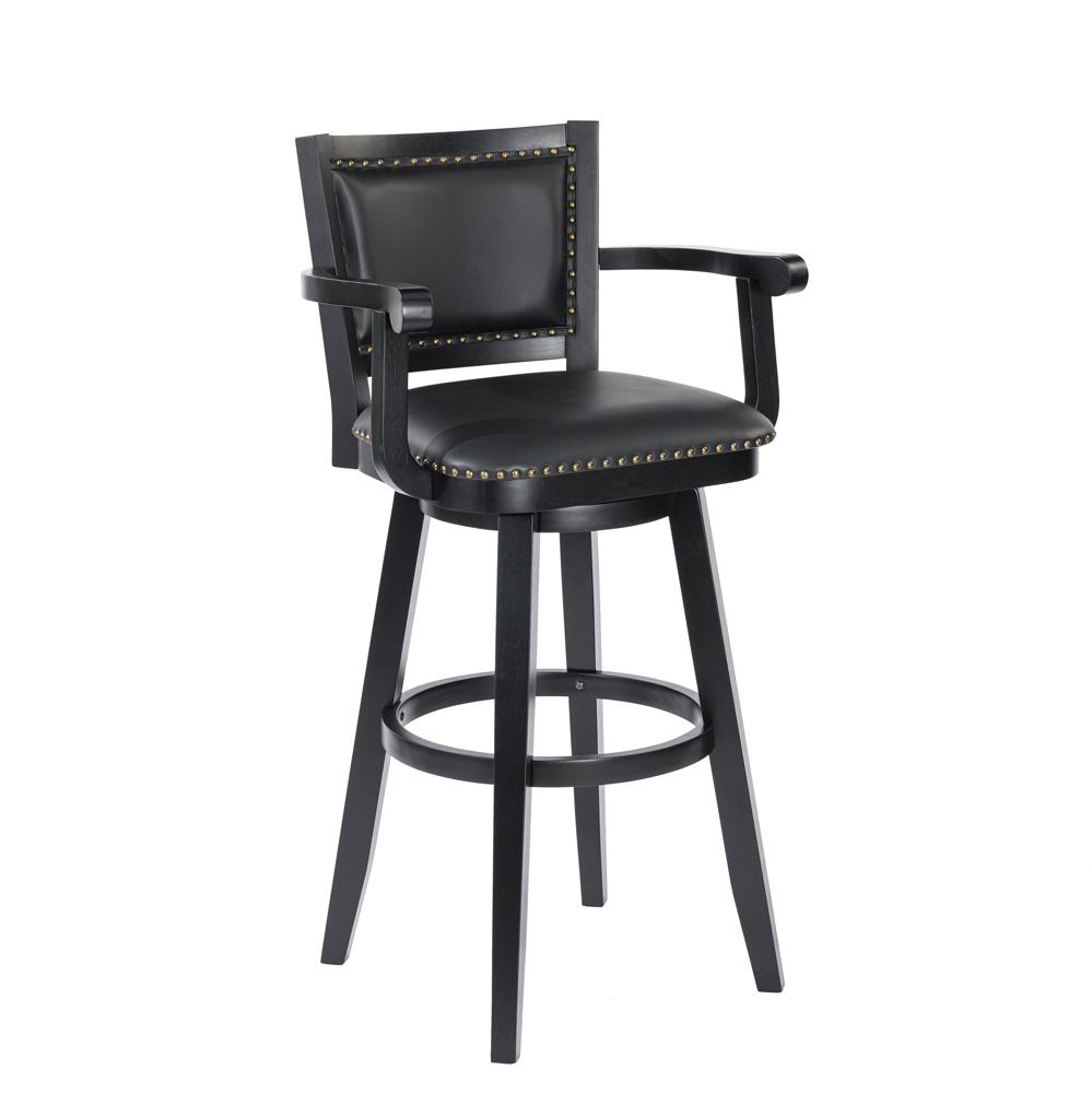 Boraam - Broadmoor Extra Tall Swivel Stool - Black - 52934 veiw 1