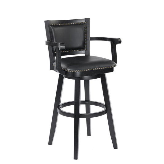 Boraam - Broadmoor Extra Tall Swivel Stool - Black - 52934 veiw 1