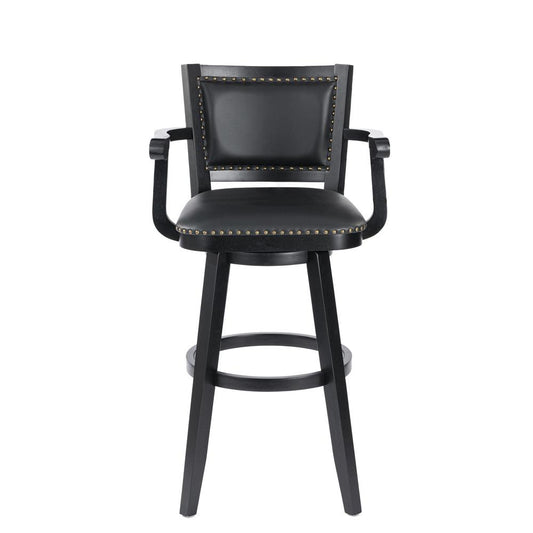 Boraam - Broadmoor Extra Tall Swivel Stool - Black - 52934 veiw 2
