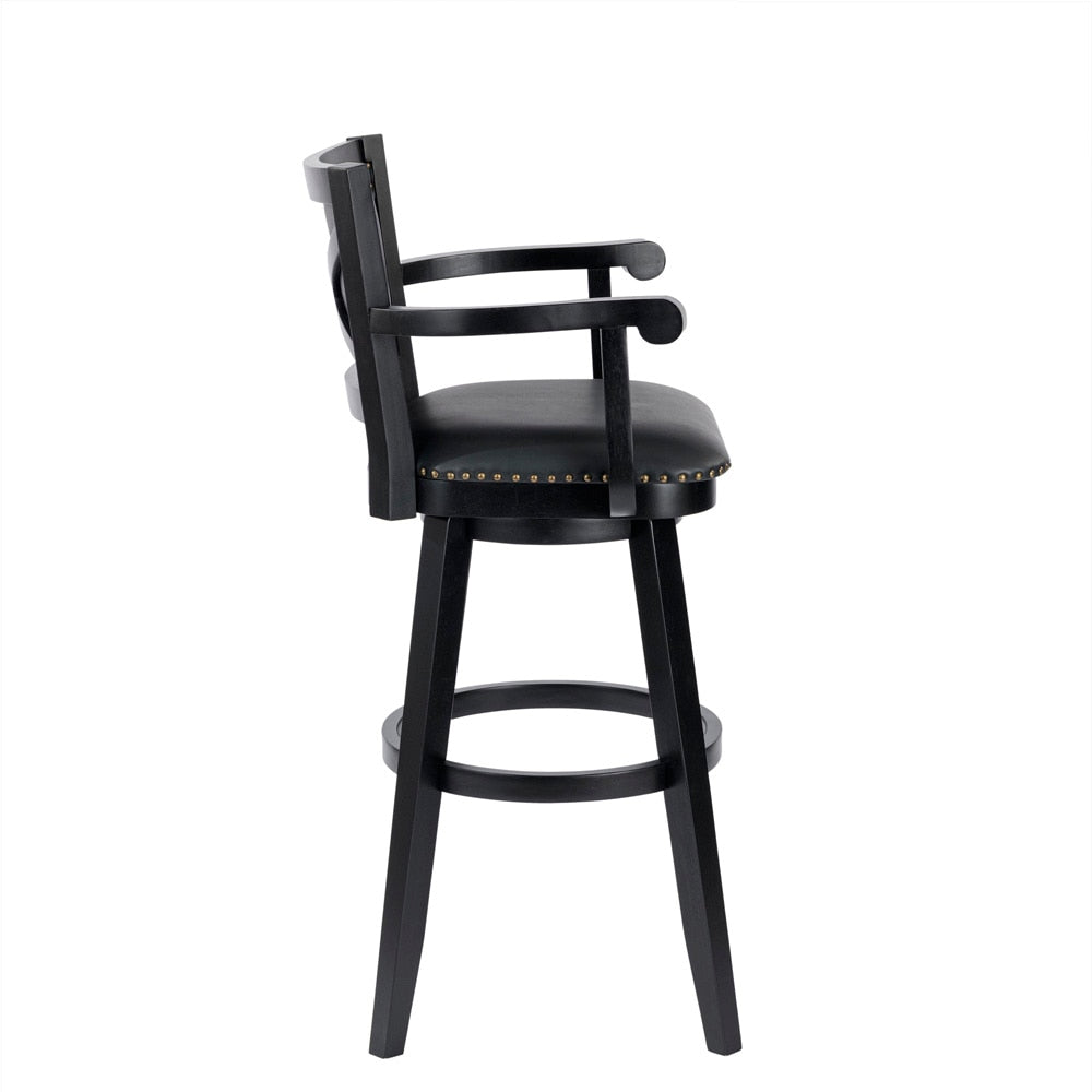 Boraam - Broadmoor Extra Tall Swivel Stool - Black - 52934 veiw 3