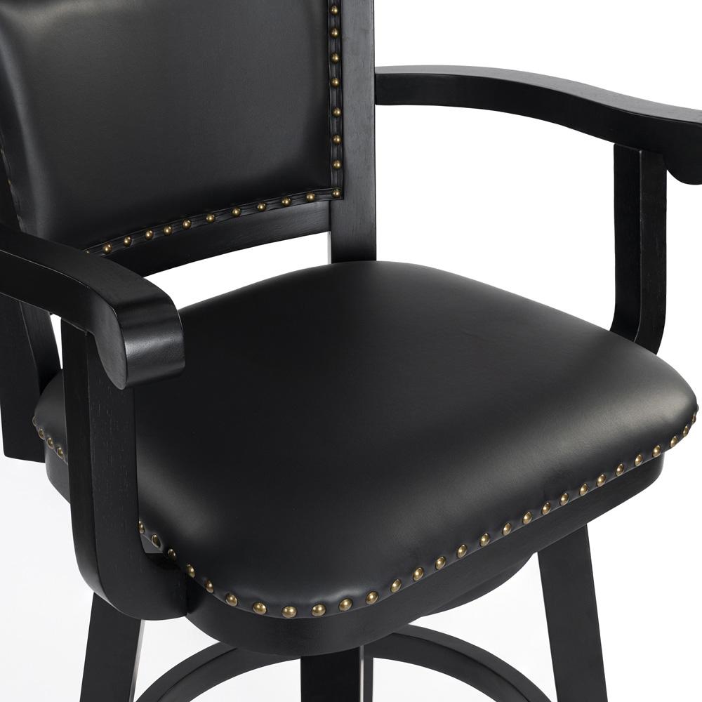 Boraam - Broadmoor Extra Tall Swivel Stool - Black - 52934 veiw 5