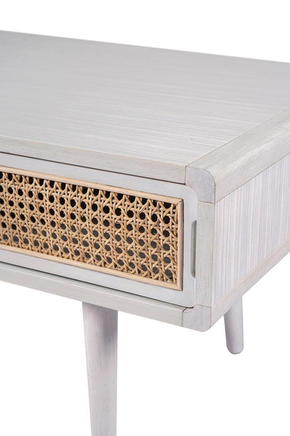 Boraam - Cambria Coffee Table - Zebrano Whitewash/Natural Cane - 33412 veiw 6