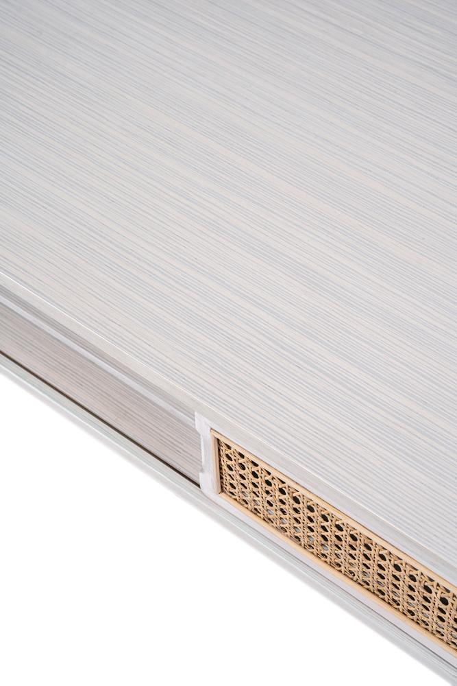 Boraam - Cambria Coffee Table - Zebrano Whitewash/Natural Cane - 33412 veiw 7