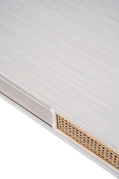 Boraam - Cambria Coffee Table - Zebrano Whitewash/Natural Cane - 33412 veiw 7
