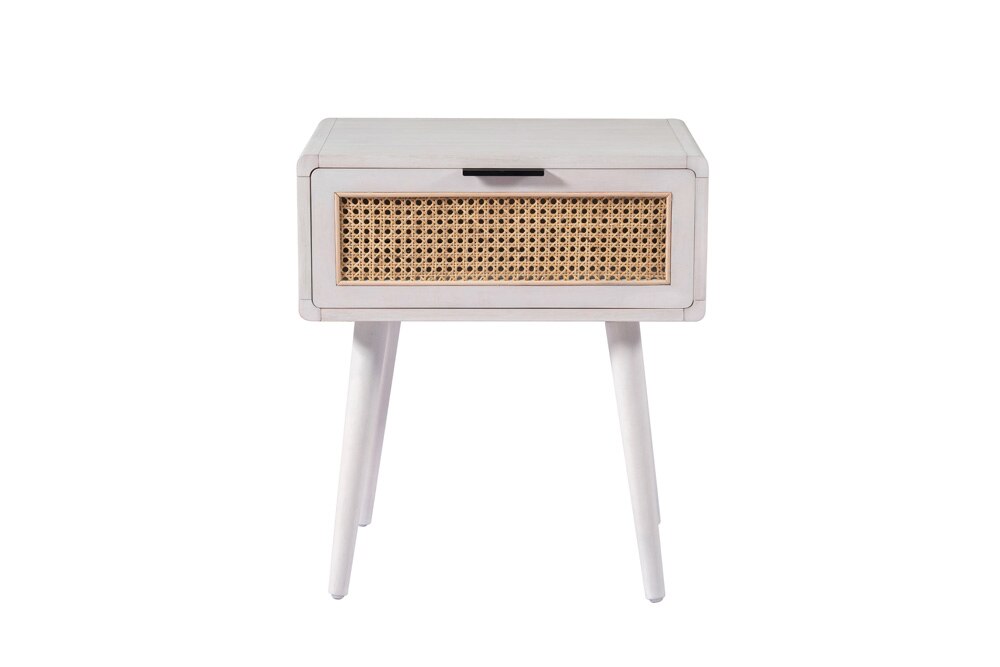 Boraam - Cambria End Table - Zebrano Whitewash/Natural Cane - 34413 veiw 2