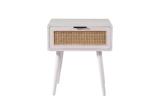 Boraam - Cambria End Table - Zebrano Whitewash/Natural Cane - 34413 veiw 2