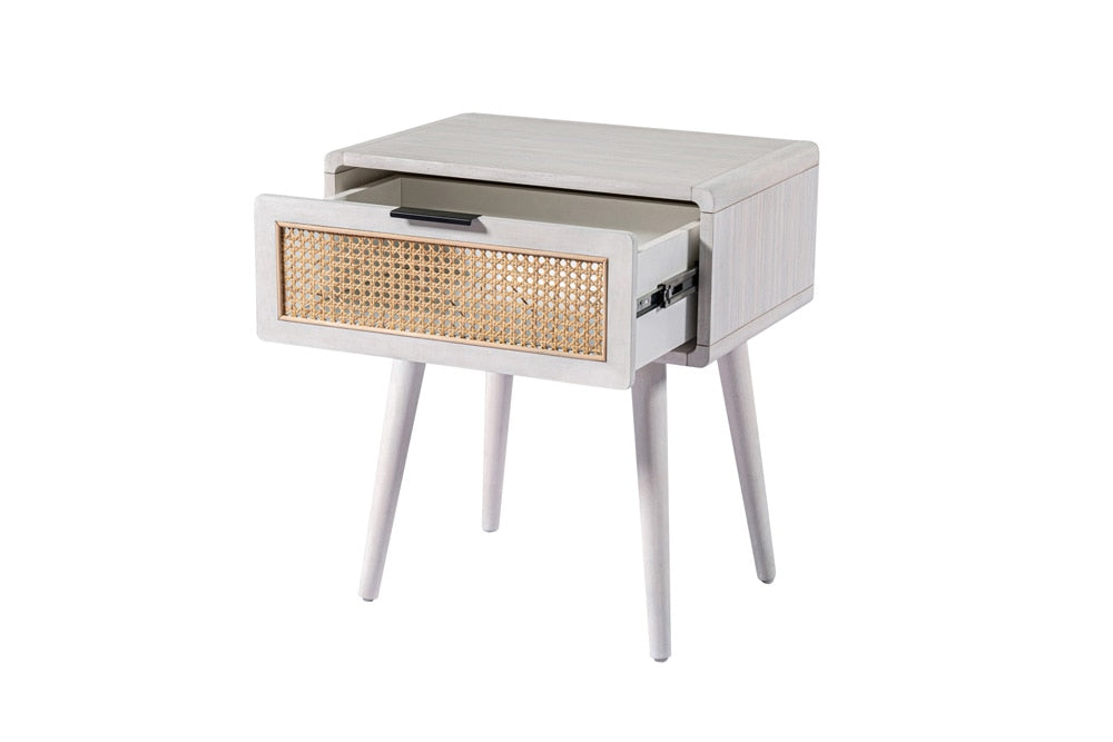 Boraam - Cambria End Table - Zebrano Whitewash/Natural Cane - 34413 veiw 3