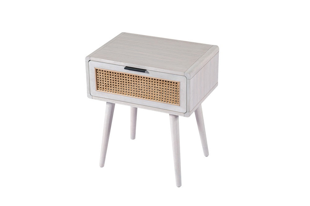 Boraam - Cambria End Table - Zebrano Whitewash/Natural Cane - 34413 veiw 4