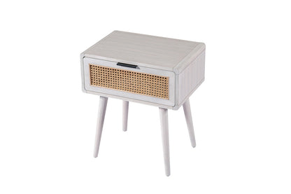 Boraam - Cambria End Table - Zebrano Whitewash/Natural Cane - 34413 veiw 4