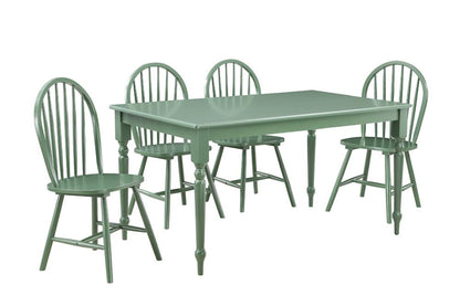 Boraam - Carolina 5-Piece Dining Set - Equestrian Green - 80569 veiw 1