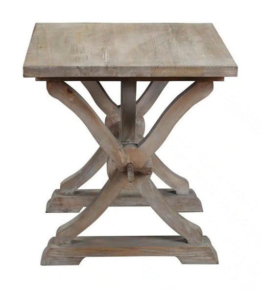 Boraam - Colette Reclaimed Wood Side Table - White-Wash - 17111_BOR veiw 2