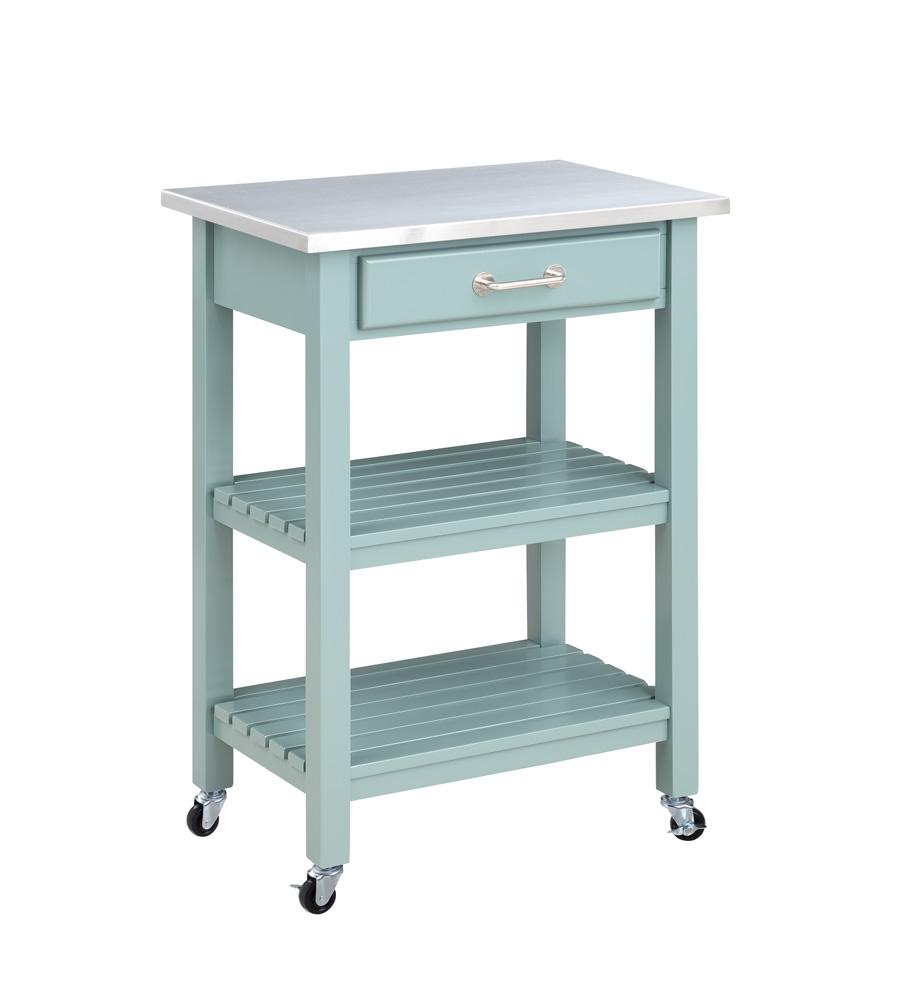Boraam - Colorado Kitchen Cart w/ Stainless Steel Top - Aspen Valley - 50662_BOR veiw 1