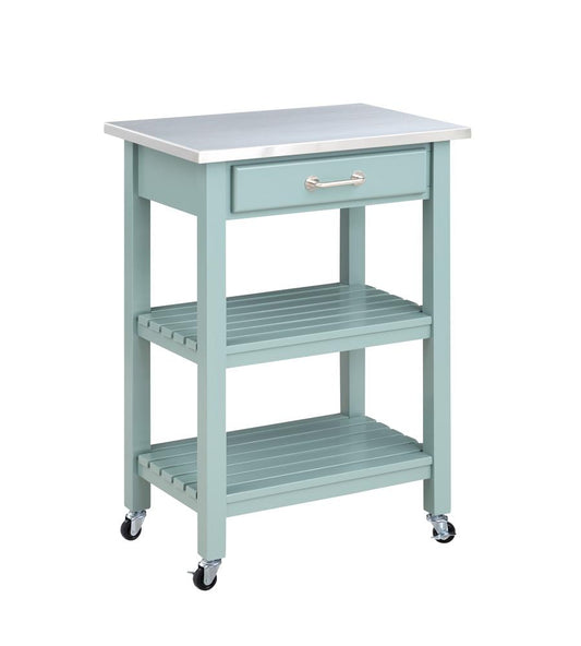 Boraam - Colorado Kitchen Cart w/ Stainless Steel Top - Aspen Valley - 50662_BOR veiw 1