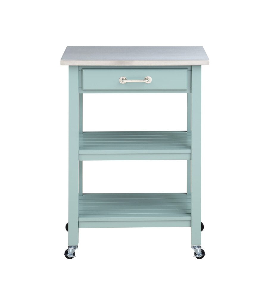 Boraam - Colorado Kitchen Cart w/ Stainless Steel Top - Aspen Valley - 50662_BOR veiw 2