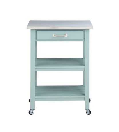 Boraam - Colorado Kitchen Cart w/ Stainless Steel Top - Aspen Valley - 50662_BOR veiw 2